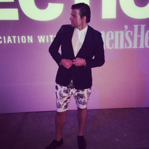 Love my printed shorts from Stache..  Shirt: TopShop, Blazer, Zara and shoes from Selfridges 